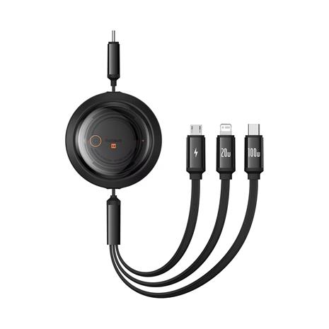 Baseus Fast Charging Cable 3in1 Free2Draw USB-C to USB-C/Lightning/Micro 100W 1.1m – kuva 5/8
