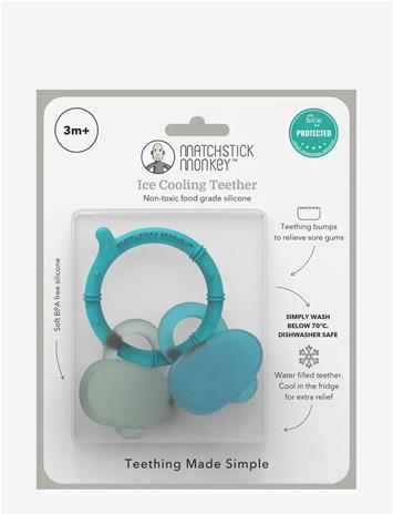 Matchstick Monkey s Ice Cooling Teether Blue