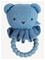 SMALLSTUFF Rattle, Bear Face On Silicone Ring, Blue - BLUE - One Size – kuva 2