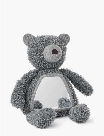 SMALLSTUFF Activity Bear W. Mirror, Wool Bouclé, Grey - GREY - One Size