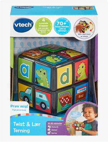 VTECH Vtech Twist & Teach Animal Cube Dk - MULTI - DANISH