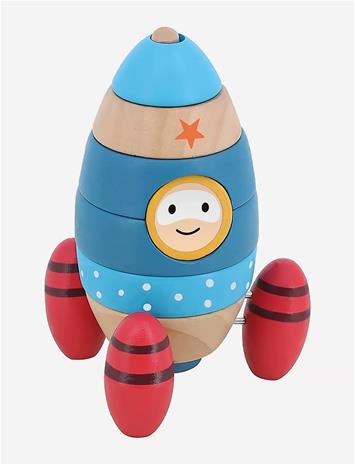 Vilac Stacking Rocketship 9 Pcs - Blue - ONE SIZE – kuva 3/3