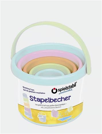 Spielstabil Stacking Cups 5 Pcs - Pastel - Pink - ONE SIZE