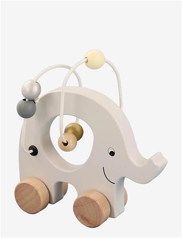 JABADABADO Pull Elephant With Abacus Silver - MULTI COLOURED - One Size