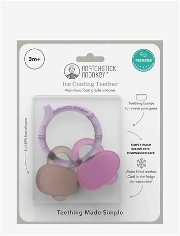 Matchstick Monkey s Ice Cooling Teether Dusty Pink