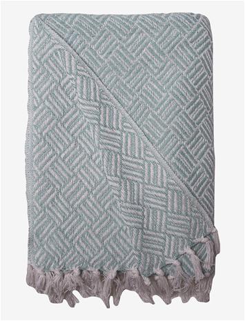 AU MAISON Throws-Rhombus - MINT - 130X180 cm