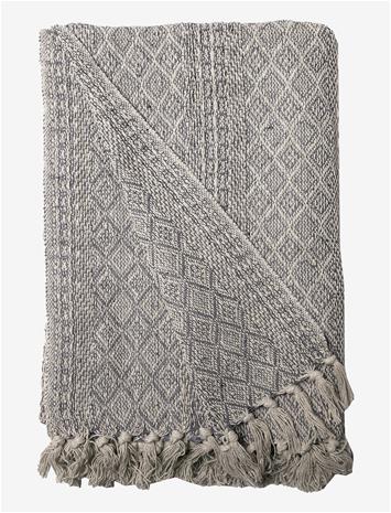 AU MAISON Throws-Tamara - LIGHT GREY/BLUE - 130X180 cm