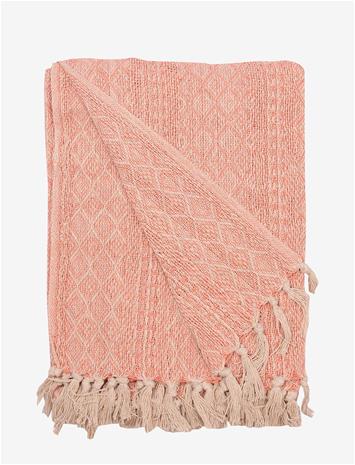 AU MAISON Throw - PEACH - 130X180 cm