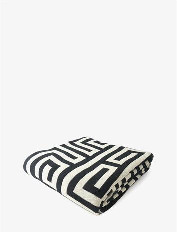 CEANNIS Throw Knitted - BLACK - 160X130 cm