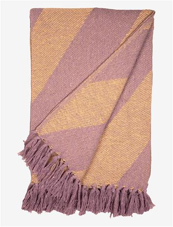 AU MAISON Throw - VIOLET/YELLOW - 130X170 cm