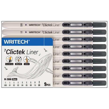 Writech Clictek Liner Kynät, 9 kpl