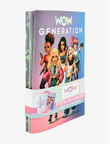 WOW GENERATION Wow® Generation, A5 Notebook Soft Cover, 3-Pack - MULTI COLOURED - One Size