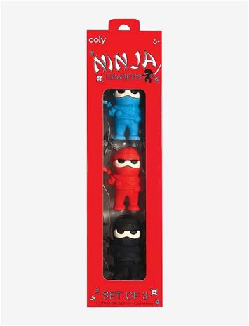 OOLY Eraser 3 Pcs - Ninja - MULTI - One Size