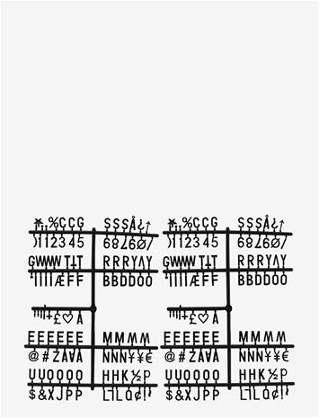 MONOGRAPH Letters - BLACK - One Size