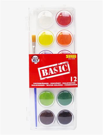 SENSE Vattenfärg 12P Basic - RED - One Size – kuva 2/2