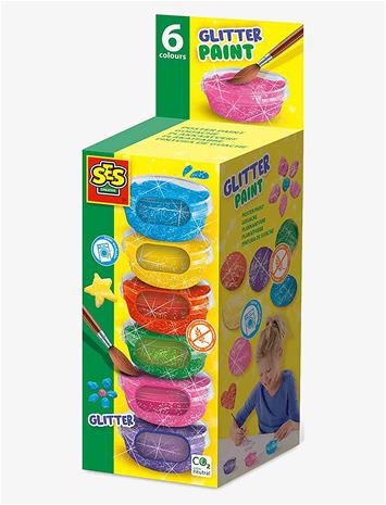 SES CREATIVE Poster Paint Glitter 6X45Ml - MULTI - One Size