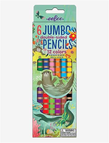 EEBOO 6 Double-Sided Jumbo Pencils - MULTI - One Size
