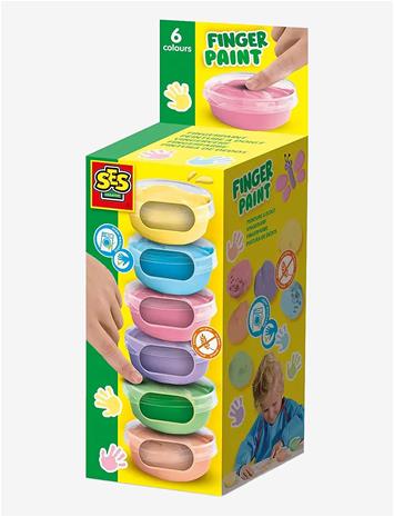 SES CREATIVE Fingerpaint Pastel 6X45Ml - MULTI - One Size
