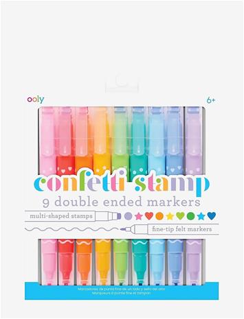 OOLY Markers With Stamp 9 Pcs - Confetti - MULTI - One Size – kuva 2/2