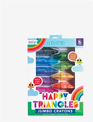 OOLY Jumbo Crayons 12 Pcs - Happy Triangles - MULTI - One Size – kuva 2/2