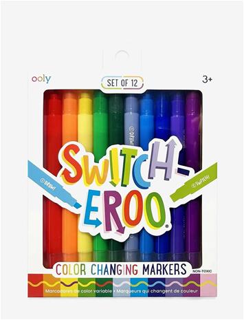 OOLY Magic Markers 12 Pcs - Switch-Eroo - MULTI - One Size