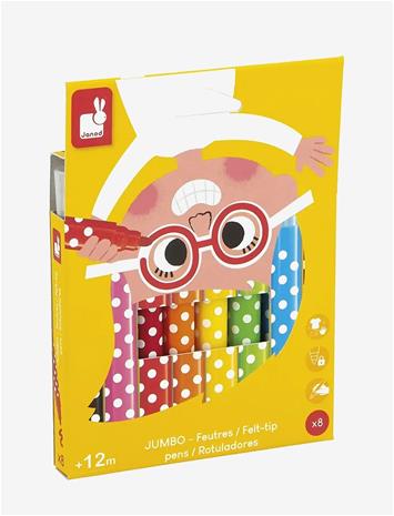 Janod Jumbo Felt-Tip Pens - Multi/patterned - ONE SIZE