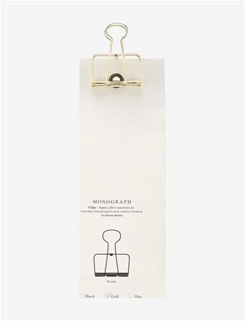 Monograph Clips - Gold - 5 cm – kuva 3/3