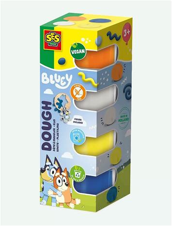 SES Creative Bluey - Dough - 4 Pots 90G - Multi/patterned - ONE SIZE