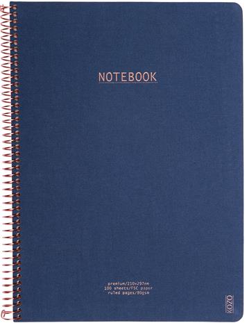 KOZO Premium Notebook A4 navy 100 pcs 80g.