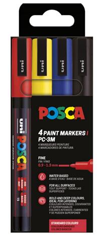 POSCA Marker UNI PC-3M 4er Set Basic (186545)