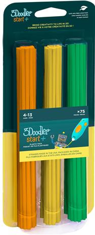 3Doodler START Mix 75-Pack, Oranssi/Keltainen/Vihreä