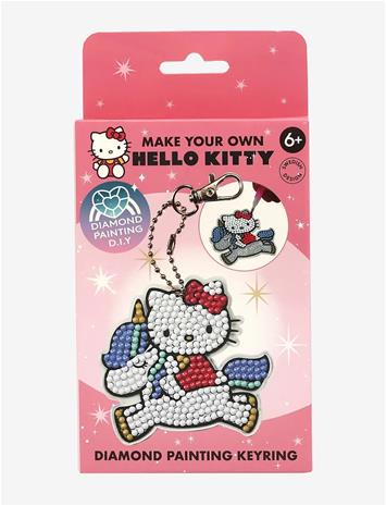 HELLO KITTY Diamantmaleri Med Nøglering - MULTI - One Size