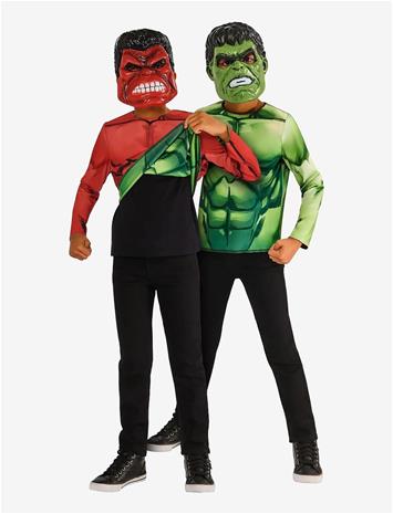 RUBIES Hulk Reversable Top - RED - 5-6Y