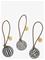 METTE DITMER Globe Baubles, 3-Pack - BLACK - 3.5X12 cm – kuva 2