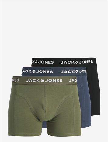 JACK & JONES Jacbenja Solid Trunks 3 Pack Styd - BLACK - L