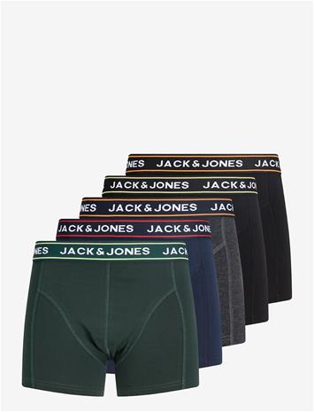 JACK & JONES Jacmax Solid Trunks 5 Pack Btw - BLACK - XL