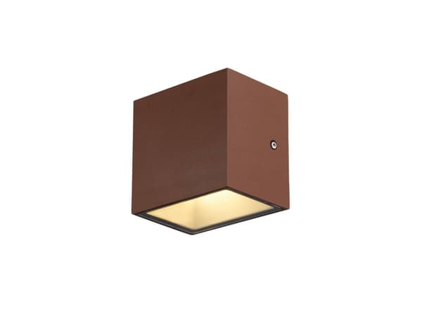 SLV Sitra Cube -LED-ulkoseinälamppu, ruoste