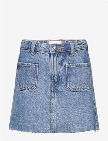 MANGO Denim Short Skirt - OPEN BLUE - 13-14