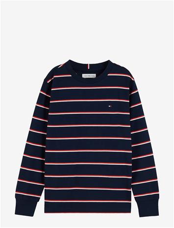 TOMMY HILFIGER Stripe Tee Ls - DARK BLUE - 176