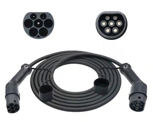 Sinox EV charging cable Mode 3, 7.6kW, 5 m, Black