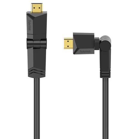 Hama HDMI Cable Ethernet Rotating Gold Black 3m
