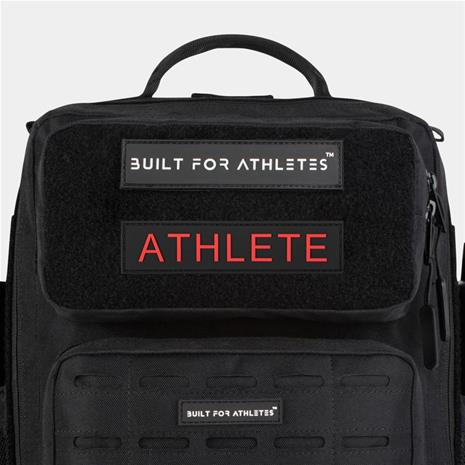 Built for Athletes Athlete Patch Black/Red Text