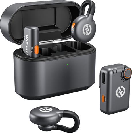 Hollyland LARK M2S Mini Combo Wireless Lavalier Microphone Mini Combo - Space Gray