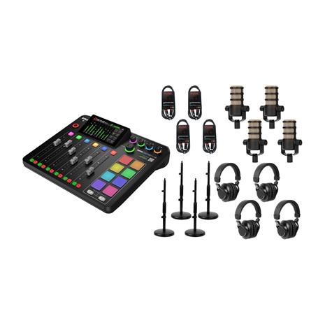 Røde RODEcaster PRO II Podcasting Quad Bundle