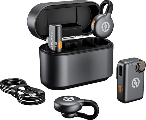 Hollyland LARK M2S Combo Wireless Lavalier Microphone Combo - Space Gray