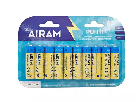 Vihreä voimaparisto AA LR6 1,5V 10 kpl, Airam – kuva 4/4