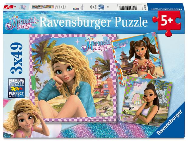 Ravensburger Palapeli Mermaid Magic 3x49 Palaa