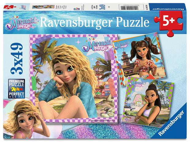 Ravensburger Palapeli Mermaid Magic 3x49 Palaa