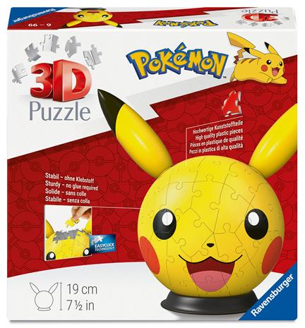 Ravensburger 3D-palapeli Pikachu with Ears 72 Palaa