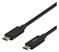 Deltaco USB-C-kaapeli, 1m, 3A, USB 3.1 Gen 1, E-Marker, musta USBC – kuva 2